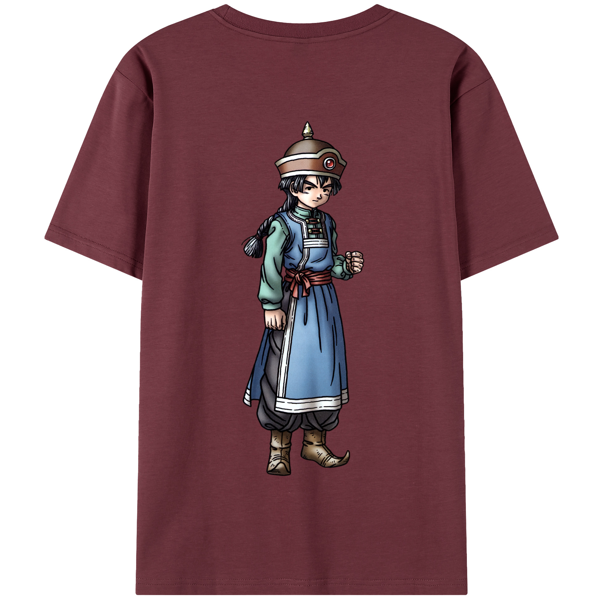 （画像用） ドラゴンクエスト Doragon Kuesuto Dragon Quest 綿100％半袖Tシャツ（背面プリント）